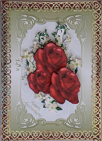 Red Roses Framed by Suzi Cooper