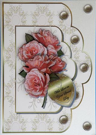 Roses for a Special Lady 90th & 100th Birthday Scallop Edge by Suzi Cooper