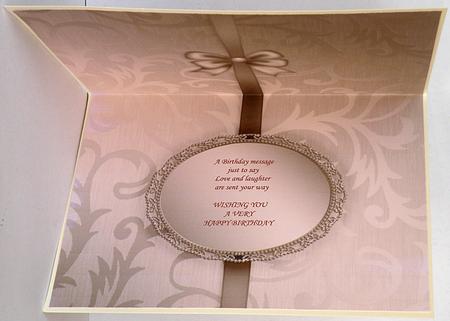 Elegant Metallic Greeting Matching Insert A5 Landscape by Suzi Cooper