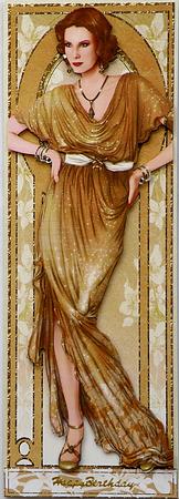 Art Deco Lady Elise (gold) Large Dl by Suzi Cooper