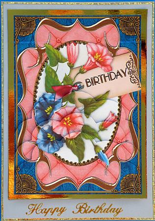 Morning Glory Fancy Bracket 7x5in Scallop Bottom Stacker by Suzi Cooper