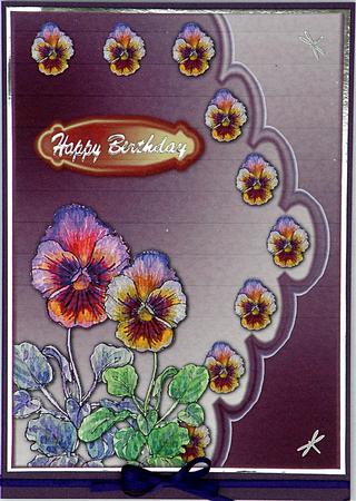 A4 Simply Pansies by Suzi Cooper