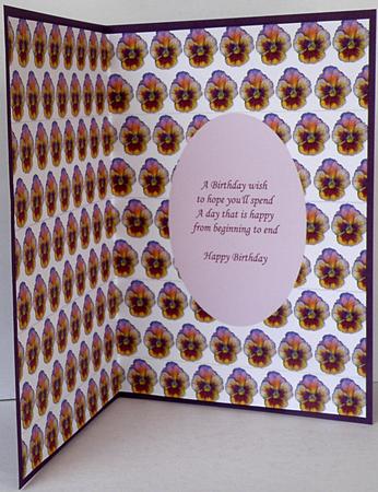 Simply Pansies Insert by Suzi Cooper