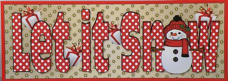 Let It Snow Large Dl with Decoupage by Suzi Cooper