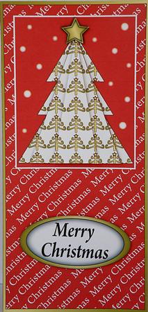White Christmas Tree Dl Card 2 by Suzi Cooper