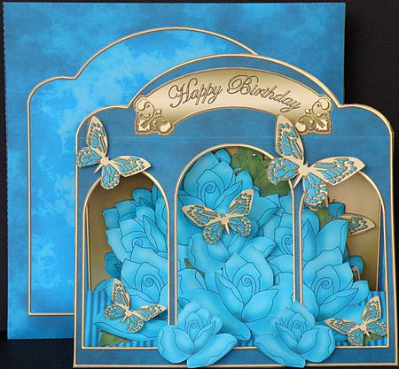 3D Just Roses Window Card Kit with Decoupage N Envelope by Suzi Cooper