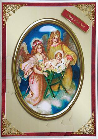 Nativity Scene Scalloped Edge Corner Stacker by Suzi Cooper