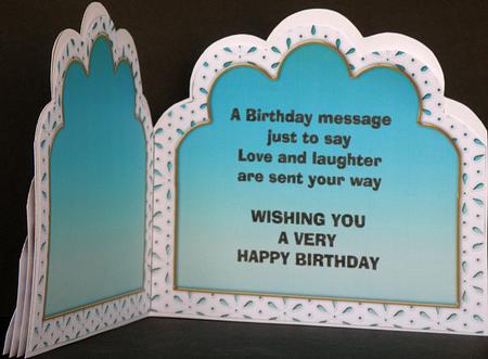 Mid Turquoise Embroidery Anglaise Matching Card Insert by Suzi Cooper