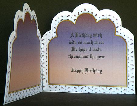 Mid Lilac Embroidery Anglaise Matching Card Insert by Suzi Cooper