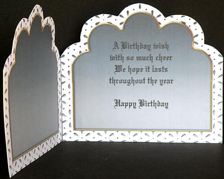 Silver Grey Embroidery Anglaise Matching Card Insert by Suzi Cooper