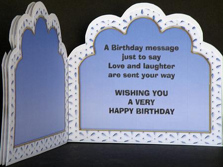 Pale Blue Embroidery Anglaise Matching Card Insert by Suzi Cooper