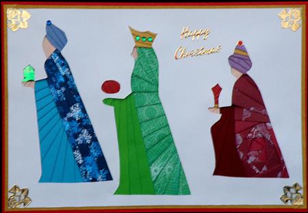 3 Kings with Gifts Iris Folding Pattern by Suzi Cooper