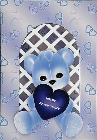 Lilac Bear Trellis Card Kit by Suzi Cooper