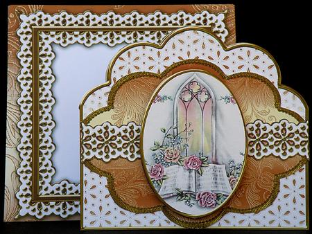 Church Window Em Anglaise Scalloped 3D Decoupage Card Kit by Suzi Cooper