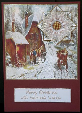 Christmas in the Valley - Teabag Tile + Card Front by Suzi Cooper