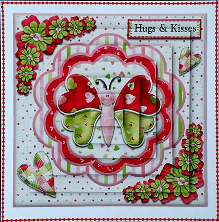 Butterfly Hugs & Kisses Valentine or Birthday Pyramid by Suzi Cooper