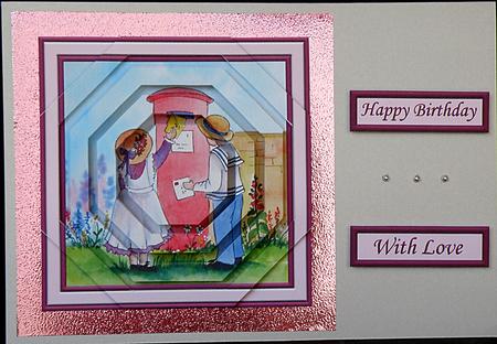 Posting the Letters Oct Concentric Pyramid Panel by Suzi Cooper