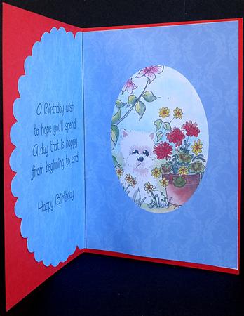 Yorkie in the Flowers Insert by Suzi Cooper