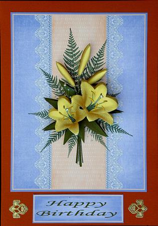 Yellow Lillys and Lace by Suzi Cooper