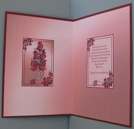 Three Dark Roses and Pearls Insert by Suzi Cooper