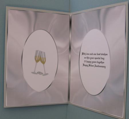 Silver Wedding Champagne Glasses Insert by Suzi Cooper