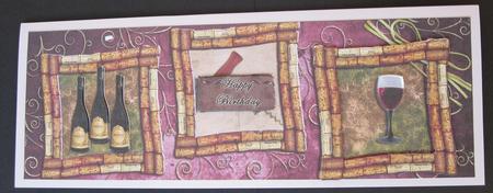 Wine Celebration Large Dl Card by Suzi Cooper