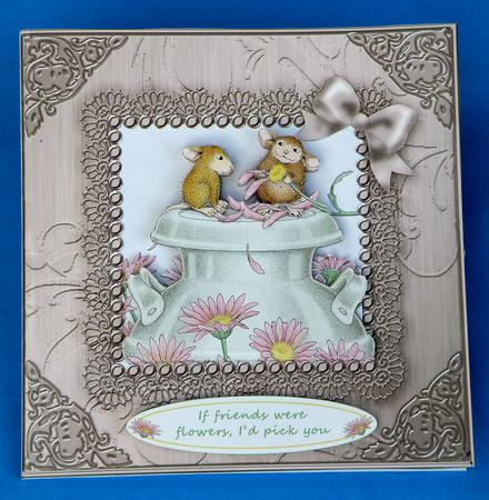 Square Metallic Lace and Bow Card Fronts Kit by Suzi Cooper