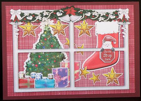 Christmas Tree Window Staircase Card Kit by Suzi Cooper
