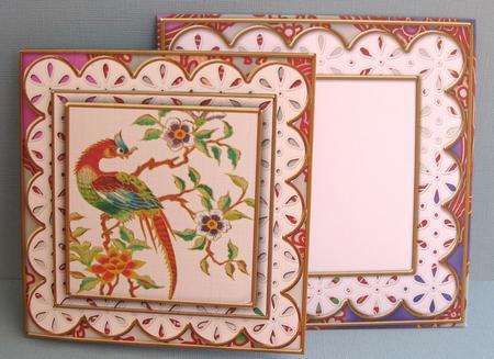 Oriental Phoenix Anglaise Scallop Square 3D Card Kit by Suzi Cooper