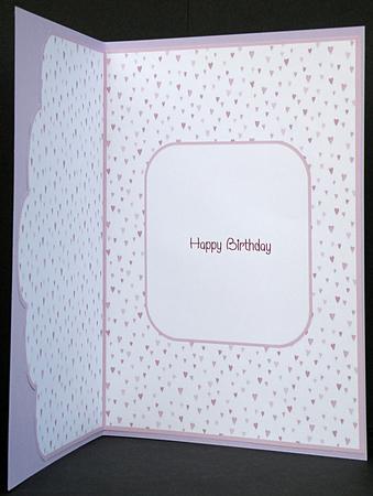 Cute Baby Girl Scallop Edge Card Insert by Suzi Cooper