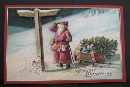 Father Christmas Decoupage Topper by Suzi Cooper