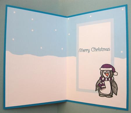 Penguin Party A5 Insert - Purple Hat by Suzi Cooper