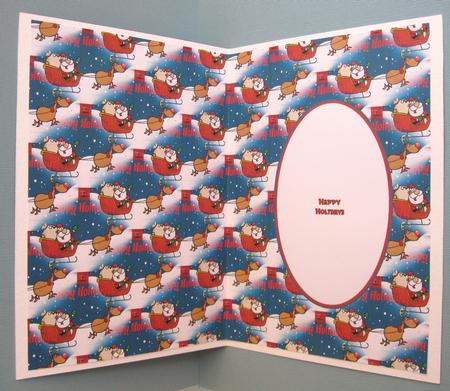 Happy Holidays Santa and Reindeer Insert by Suzi Cooper