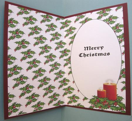Christmas Candles Insert for Dl (white 1) by Suzi Cooper