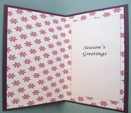 Christmas Snowflakes Insert for Dl (red 2) by Suzi Cooper