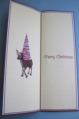 Rudolf Christmas Dl Insert by Suzi Cooper