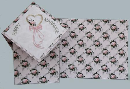 Pink Rose Wedding Stubby Diamond Top Card Kit by Suzi Cooper
