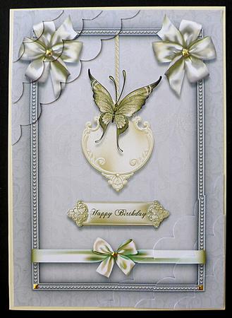 Cream Yellow Butterfly Deckle Edge Stacker by Suzi Cooper