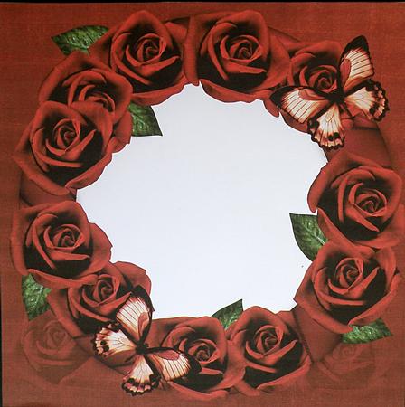 Red Rose Butterfly 8in Square Envelope Kit by Suzi Cooper