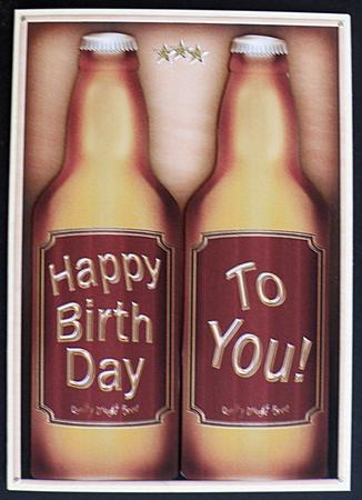 A5 Birthday Beer Gift Set 3D Decoupage by Suzi Cooper