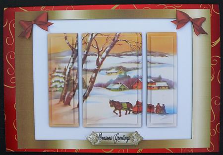 Christmas Snow Scenery Panels by Suzi Cooper