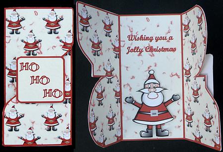 Jolly Santa Gatefold Card by Suzi Cooper