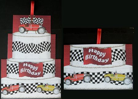 Xtenda Male Car Racing Birthday Card by Suzi Cooper
