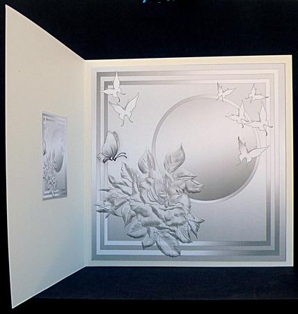 Ivory Roses in a Frame - 8in x 8in Insert Plate by Suzi Cooper