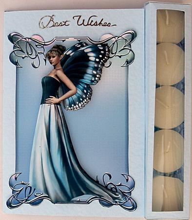 Butterfly Lady Tea Light Candle Card Kit by Suzi Cooper