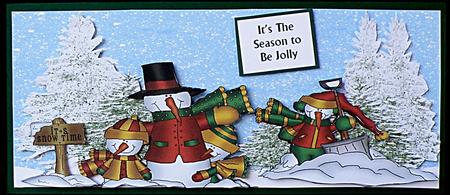 Snowmen Dl Quick Card by Suzi Cooper