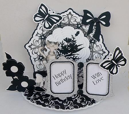 Giant Easel Tableau 3D Card Kit - Black & White by Suzi Cooper