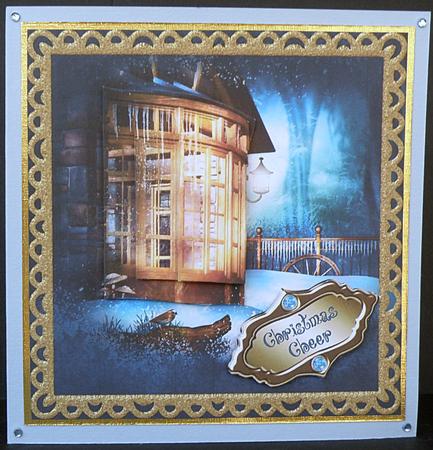 Winter Cottage Christmas Card by Suzi Cooper