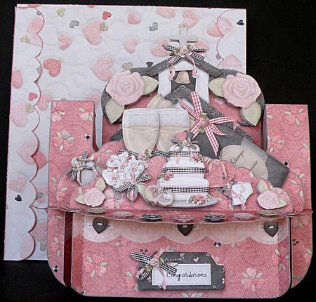 Wedding 3D Shelf Card Kit with Card Box by Suzi Cooper