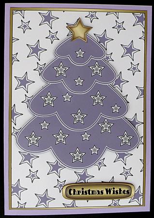 Medium Lilac Multilayer Christmas Tree by Suzi Cooper